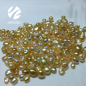รูปร่างที่แตกต่างกันของสีทองธรรมชาติทะเลใต้ Keshi ไข่มุกหลวม - Product Image 4