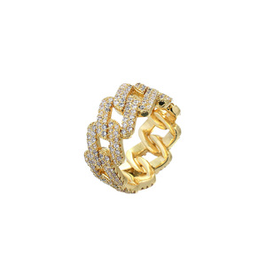 Full Zirconium Cuban <b>Ring</b>, 11mm Trendy <b>Couple</b> <b>Ring</b> - Product Image 4