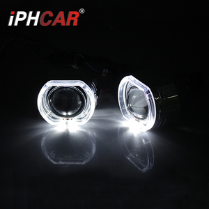 Iphcar luz de alto brilho para motocicleta, lente de projetor de anjo com 12v 35w, longa duração, hid bi xenon para <span class=keywords><strong>bmw</strong></span>, automóvel e motocicleta