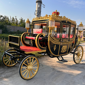 Carroza Eléctrica ZOWN Royal Horse, Decorada con Corona Negra y Dorada, 60V 80A, Ruedas Sólidas, para Bodas, Parques y Recorridos - Product Image 3