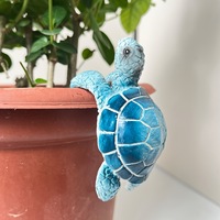 1 pièce Sculpture en résine de tortue marine, artisanat en résine, décoration suspendue pour jardin, cour et pot de fleurs