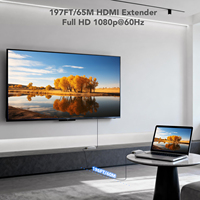 Extensor HDMI SYONG 1080P 60M/196Ft HD sobre Ethernet RJ45, Transmisor y Receptor, HDMI1.4 HDCP1.3 EDID, Sincronización de Video y Audio
