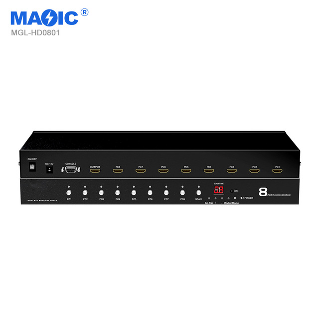 4k 60hz 8 Port HDMI Video Switch 8 in 1 Out HDMI Switcher 4k for HDTV Projector Monitor