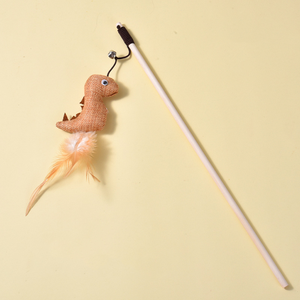 Bâton de chat en bois de lin comme un dessin animé avec sisal et matériau métallique 7DOMAINS 7DSDT-PETTOY03 - Product Image 5