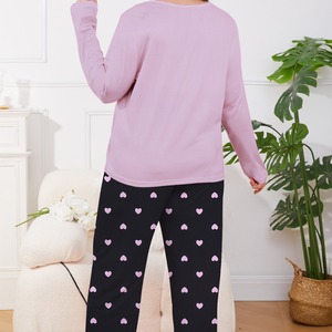 <span class=keywords><strong>Pigiama</strong></span> <span class=keywords><strong>Estivo</strong></span> da Donna Taglia Grande, Sottile, con Collo Tondo, Casual, Maniche Lunghe e Pantaloni, Abbigliamento da Casa - Product Image 5