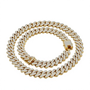 Chaîne cubaine de luxe Hip Hop en argent 925 avec options Moissanite et diamant de laboratoire, bijoux haut de gamme en or 10K 14K - Product Image 1