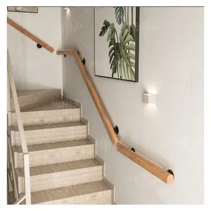 房屋创意高品质畅销玻璃螺旋楼梯/发光二极管台阶木制楼梯