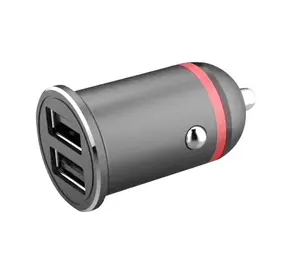 3.1A双USB汽车充电器2端口12-24v香烟插座打火机快速汽车充电器电源适配器汽车造型充电器