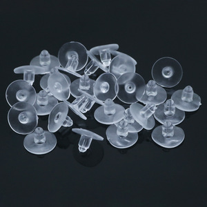 Transparent <b>Rubber</b> <b>Earring</b> <b>Back</b> Covers Stud <b>Earrings</b> Anti Loss Anti Slip Plastic Resin Unisex Accessories - Product Image 3