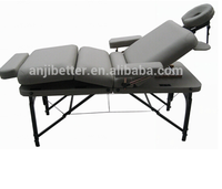 Meilleure vente chaude Camillas De Masajes 4 sections Shiatsu Salon de beauté Spa du visage Lit de massage Table de massage de Salon couverte de Pu