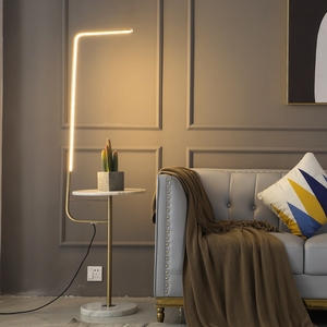 Minimaliste nordique Chambre Lampes Modernes pour <span class=keywords><strong>Salon</strong></span> Hôtel <span class=keywords><strong>Led</strong></span> Arc avec Coin de Table Debout Décoration Lampadaire - Product Image 1