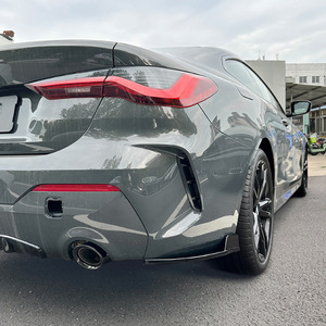 Bmw 4 Series G22 G23 M Sport 2020+ Rear Corner Bumper <b>Decals</b> Piano Black Carbon Fiber Texture Adhesive <b>Car</b> Body Kits - Product Image 1
