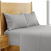 Lot de 3 draps plats en fibre de bambou naturelle, 300 fils, tissés, unis, rafraîchissants, respirants, écologiques pour usage domestique