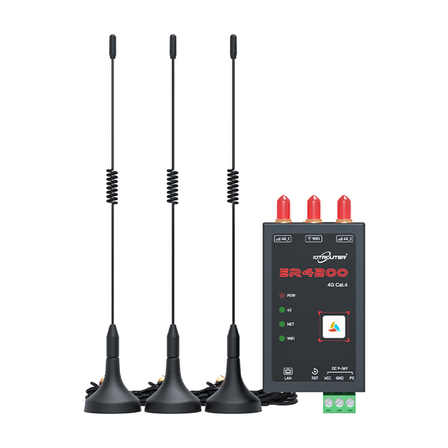 Industrial 4G LTE Router with 6 Sim Slots Dual-Band 2.4G/5G WiFi6 4G Cat4 3 External Antennas