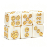 Dés (lot de 2) de taille standard pour Mahjong, dés colorés de 16 mm, motifs floraux, dés D6 personnalisés