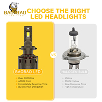 Phares LED de voiture 300W 240W H1 H4 H7 H8 H11 9005 9006, ampoules haute puissance IP68 étanches et durables pour voitures
