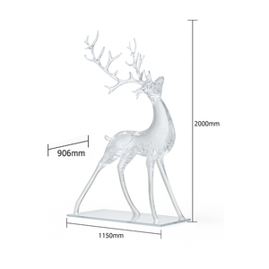 Jingyue tùy chỉnh nhựa trong suốt sáng tạo Hươu điêu khắc trang trí hiển thị trong nhà cho cửa hàng của bạn rõ ràng thủ công thủ công - Product Image 3