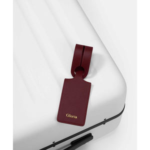 Étiquette de bagage en cuir PU Anti-perte voyage porte-carte d'embarquement Logo personnalisé imprimé nom étiquette d'identification - Product Image 3