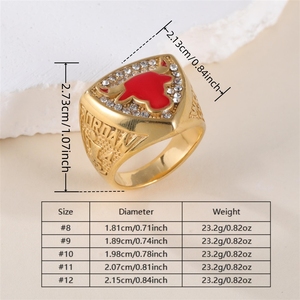 Approvisionnement exclusif transfrontalier de bagues de championnat des <span class=keywords><strong>Chicago</strong></span> <span class=keywords><strong>Bulls</strong></span> pour hommes en acier inoxydable, source d'usine en gros - Product Image 2