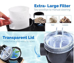 0.35hp tốt nhất Lọc Cát trên mặt đất Bể bơi bơm để bán với pre-lọc tốc độ dòng chảy của 40 GPM 115V động cơ (ETL) - Product Image 3