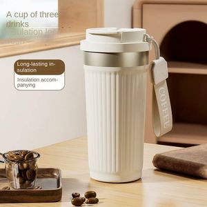 แก้วกาแฟพกพาขนาด 8 ออนซ์ พร้อมหลอดและสายคล้องคอ สำหรับใช้งานกลางแจ้ง เหมาะสำหรับผู้ชายและผู้หญิง - Product Image 2