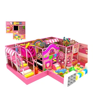 China Hersteller 7,5*7,2 Candy Castle Thema Kinder-indoor-spielplatz Zum Verkauf