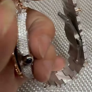 Moissanite Diamond Watch Ice-cut Luxury Watch High-end Premium <b>Automatic</b> Watch Customizable VVS Moissanite Diamond Ice-cut Watch - Product Image 2