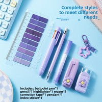 Kit de papeterie écologique, articles scolaires, livraison gratuite, ensembles de rentrée scolaire Yiwu, ensemble de papeterie promotionnel pour étudiants et adultes