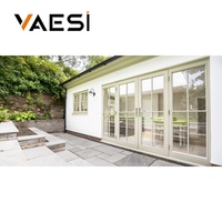 Porte à battants en aluminium moderne avec vitrage clair pour une utilisation extérieure dans les appartements, les parcs, les caves à vin