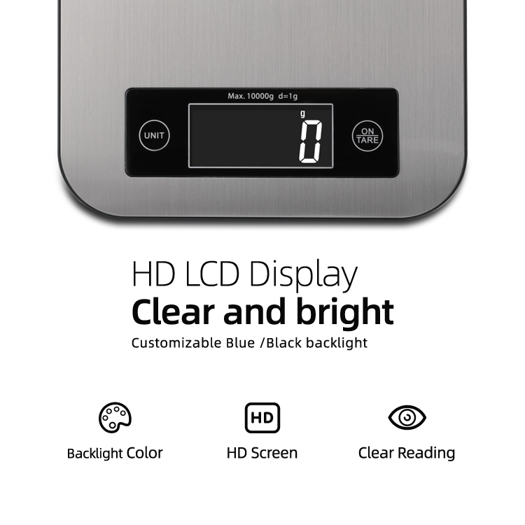 Canny CK652BT Smart Digital Kitchen Scale 10kg 1g High Accuracy with iFresh App - Stainless Steel Fo