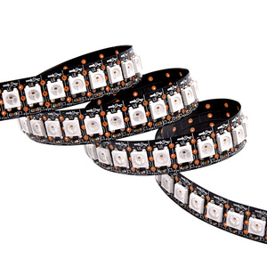 Tira de Luces LED RGB <span class=keywords><strong>WS2812b</strong></span> de Alta Calidad, 12mm de Ancho, Blanca/Negra, 144 LED, <span class=keywords><strong>5V</strong></span>, para Decoración de Estadios Deportivos - Product Image 5