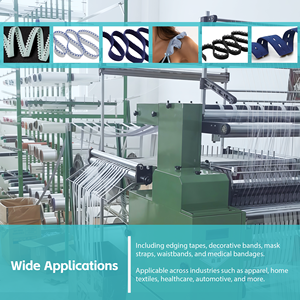 Machine à tricoter au crochet à grande vitesse JSG 762 B8 pour la dentelle, la bande élastique et la production d'accessoires décoratifs en tissu étroit - Product Image 4