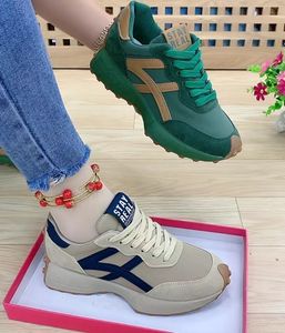 Zapatillas Deportivas para <span class=keywords><strong>Mujer</strong></span>, Primavera 2026, PU, Suela Gruesa, Estilo Informal, Suela Suave, Estilo Forrest Gump, Zapatillas para Correr, Torre, Tacón Bajo, Evergreen - Product Image 3