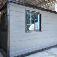 Villa conteneur préfabriquée extensible à double aile de 20 pieds, finition grain de bois, bien ventilée, ensemble complet pour vacances en famille – Meilleures ventes