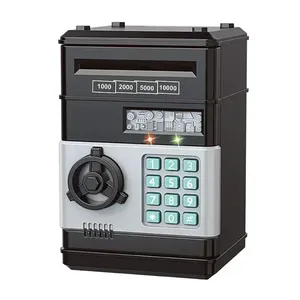 Tirelire électronique automatique, mini coffre-fort pour pièces de monnaie et espèces, boîte à économies avec mot de passe, compteur, code, serrure à clé, tirelire ATM, cadeau pour enfant - Product Image 1