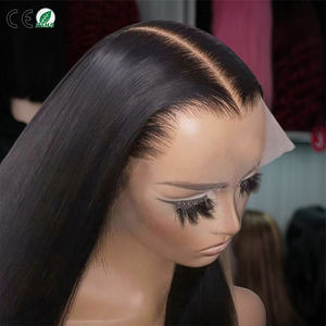 Wholesale Brazilian Hair 13x6 HD Transparent <b>Lace</b> <b>Front</b> <b>Wig</b> Cuticle Aligned Glueless Black Women's Human Hair <b>Wigs</b> - Product Image 1