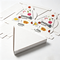 Boîte à pizza triangulaire personnalisée imprimée, en carton blanc, pour emporter, emballage individuel pour une seule part de pizza, vente en gros, logo personnalisé