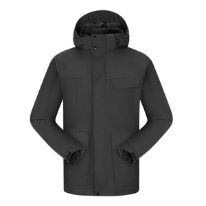 เสื้อแจ็คเก็ตกันลมสำหรับผู้ชาย พร้อมซับในขนแกะและดีไซน์มีฮู้ดสำหรับสวมใส่กลางแจ้ง - Product Image 4