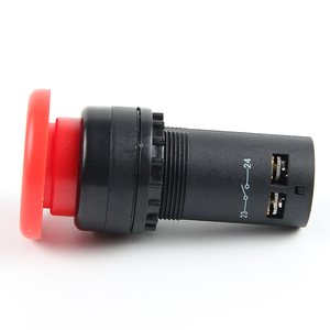 HABOO Bouton poussoir d'arrêt d'urgence rouge 22 mm, à maintien en position, 5A 300V - Product Image 2