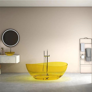 <span class=keywords><strong>Vichy</strong></span> design baignoires en résine transparente marron baignoire transparente moderne baignoires transparentes bain en résine solide sexy - Product Image 5