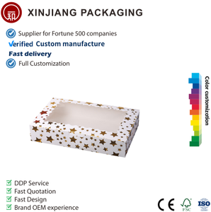 YZ Wasserdichte Papierboxen Kundenspezifische Matt Laminierte Süßigkeiten-Geschenkboxen für Doppel-Süßigkeiten-Sets Partyfavors Lebensmittelverpackung - Product Image 2