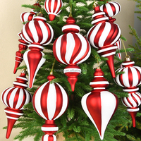 Boules de Noël en plastique de haute qualité de 35 cm, décorations de Noël incassables pour l'arbre de Noël, vente directe d'usine