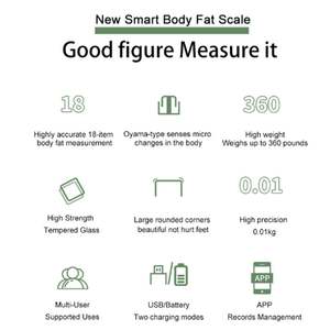 ميزان رقمي ذكي جديد لقياس دهون الجسم من مصنع تشانغشي، يتحكم في وزن يصل إلى 180 كجم، عالي الجودة - Product Image 3