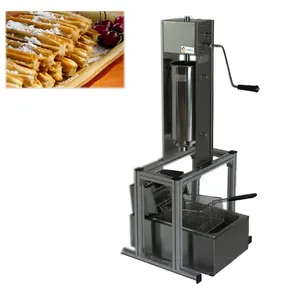 2021 New Style Stainless Steel 5L Vertical Type Mini Churros Maker with Cabinet and 6L Fryer