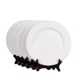 İskandinav tarzı boş ısı süblimasyon için seramik tabak s el boyalı otel ev restoran için seramik tabak