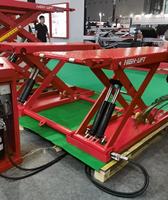 Elevador de Tijera Hidráulico de Doble Cilindro de Elevación Media HIGH LIFT, Capacidad 4T, Certificado CE, Altura de Elevación 1200mm, 110V-380V
