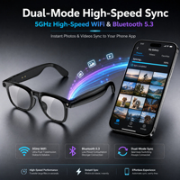Lunettes de soleil intelligentes 8M avec caméra et traduction IA, photo HD 4K, étanches, pour la conduite en extérieur, lunettes assistées par IA