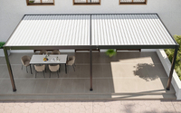 Vente en gros Pergola d'extérieur au design moderne en aluminium Pergola à persiennes bioclimatique à revêtement par poudre motorisée et étanche sur mesure
