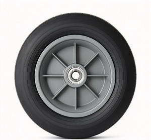 Roue à roulement à bille avec jante en plastique de 10 pouces, roue en caoutchouc massif 10x2.75 pour chariot de jardin et chariot utilitaire, sans chambre à air - Product Image 3