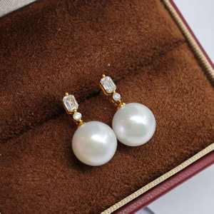 UM Jewelry 925 Silver Gold Plated <b>Stud</b> <b>Earrings</b> Wholesale Freshwater Pearl Unisex <b>Men</b> Women Anniversary Daily Gift - Product Image 5